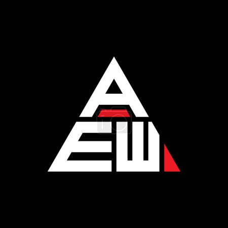 Illustration for AEW triangle letter logo design with triangle shape. AEW triangle logo design monogram. AEW triangle vector logo template with red color. AEW triangular logo Simple, Elegant, and Luxurious Logo. - Royalty Free Image
