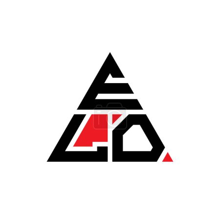 Ilustración de Diseño del logotipo de la letra del triángulo ELO con forma de triángulo. Diseño del logotipo del triángulo ELO monograma. Plantilla de logotipo de vector de triángulo ELO con color rojo. Logo triangular ELO Logotipo simple, elegante y lujoso. - Imagen libre de derechos
