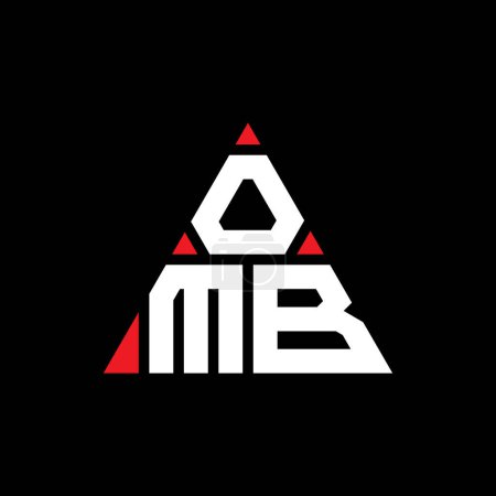 Ilustración de Diseño del logotipo de letra de triángulo OMB con forma de triángulo. Diseño del logotipo del triángulo OMB monograma. Plantilla de logotipo de vector de triángulo OMB con color rojo. Logotipo triangular OMB Logotipo simple, elegante y lujoso. - Imagen libre de derechos