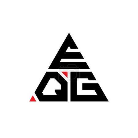 Téléchargez les illustrations : EQG triangle lettre logo design avec forme de triangle. EQG triangle logo design monogramme. Modèle de logo vectoriel triangle EQG avec couleur rouge. Logo triangulaire EQG Logo simple, élégant et luxueux. - en licence libre de droit