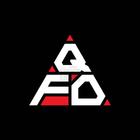 Ilustración de Diseño del logotipo de la letra del triángulo QFO con forma de triángulo. Diseño del logotipo del triángulo QFO monograma. Plantilla de logotipo de vector de triángulo QFO con color rojo. Logotipo triangular QFO Logotipo simple, elegante y lujoso. - Imagen libre de derechos