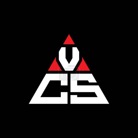 Téléchargez les illustrations : VCS triangle lettre logo design avec forme de triangle. VCS triangle logo design monogramme. Modèle de logo vectoriel triangle VCS avec couleur rouge. Logo triangulaire VCS Logo simple, élégant et luxueux. - en licence libre de droit