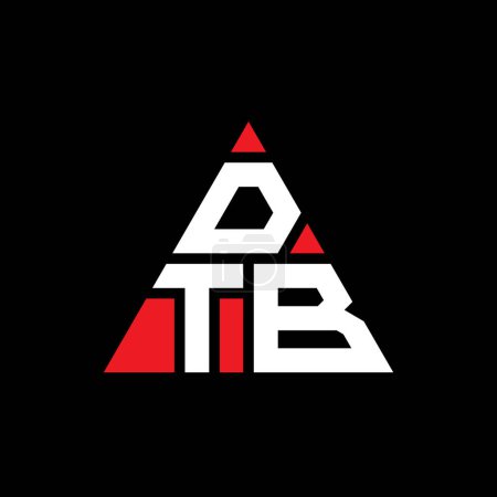 Illustration for DTB triangle letter logo design with triangle shape. DTB triangle logo design monogram. DTB triangle vector logo template with red color. DTB triangular logo Simple, Elegant, and Luxurious Logo. - Royalty Free Image
