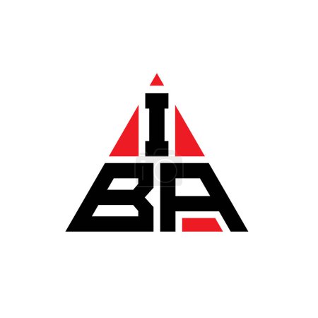 Illustration for IBA triangle letter logo design with triangle shape. IBA triangle logo design monogram. IBA triangle vector logo template with red color. IBA triangular logo Simple, Elegant, and Luxurious Logo. - Royalty Free Image