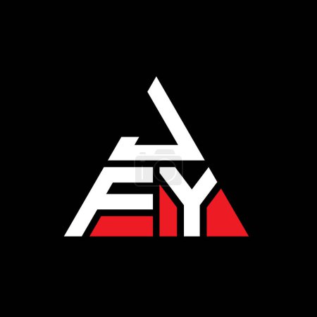 Ilustración de Diseño del logotipo de la letra del triángulo JFY con forma de triángulo. Monograma de diseño del logotipo del triángulo JFY. Plantilla de logotipo de vector de triángulo JFY con color rojo. Logotipo triangular JFY Logotipo simple, elegante y lujoso. - Imagen libre de derechos