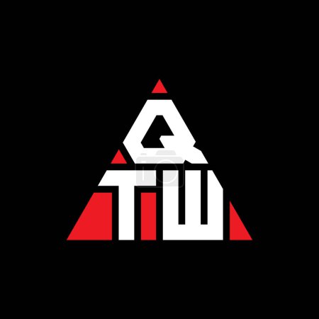 Téléchargez les illustrations : QTW triangle lettre logo design avec forme de triangle. QTW triangle logo design monogramme. Modèle de logo vectoriel triangle QTW avec couleur rouge. Logo triangulaire QTW Logo simple, élégant et luxueux. - en licence libre de droit