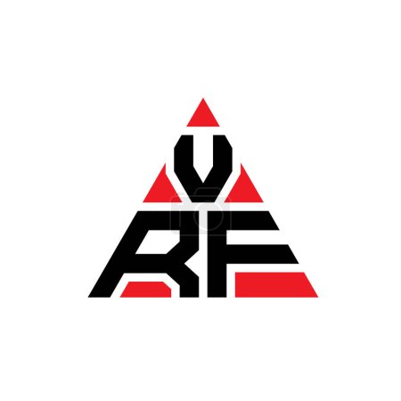 Ilustración de Diseño del logotipo de la letra del triángulo VRF con forma de triángulo. Diseño del logotipo del triángulo VRF monograma. Plantilla de logotipo de vector de triángulo VRF con color rojo. Logotipo triangular VRF Logotipo simple, elegante y lujoso. - Imagen libre de derechos