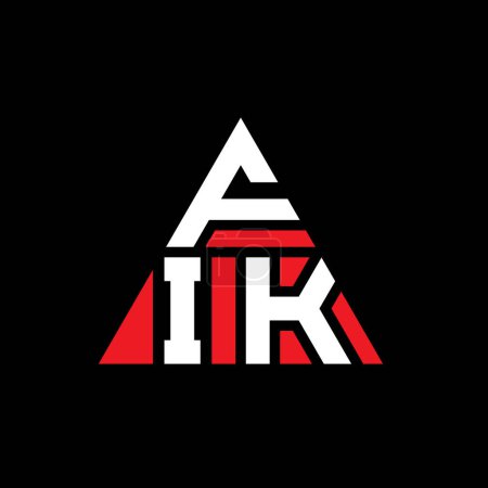 Ilustración de Diseño del logotipo de la letra triángulo FIK con forma de triángulo. Diseño del logotipo del triángulo FIK monograma. Plantilla de logotipo de vector de triángulo FIK con color rojo. Logo triangular FIK Logotipo simple, elegante y lujoso. - Imagen libre de derechos