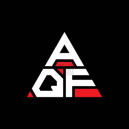 Ilustración de Diseño del logotipo de la letra del triángulo AQF con forma de triángulo. Monograma de diseño del logotipo del triángulo AQF. Plantilla de logotipo de vector de triángulo AQF con color rojo. Logotipo triangular AQF Logotipo simple, elegante y lujoso. - Imagen libre de derechos