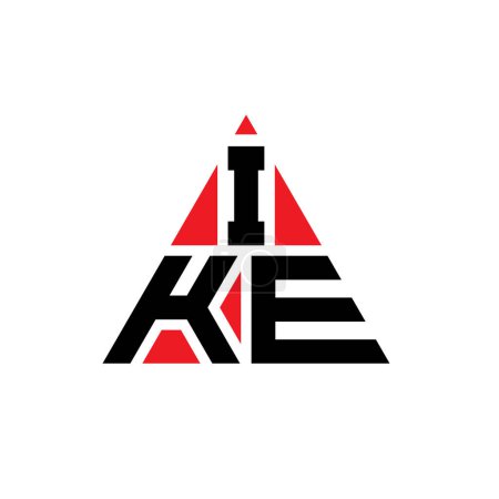 Téléchargez les illustrations : IKE triangle lettre logo design avec forme de triangle. IKE triangle logo design monogramme. Modèle de logo vectoriel triangle IKE avec couleur rouge. Logo triangulaire IKE Logo simple, élégant et luxueux. - en licence libre de droit