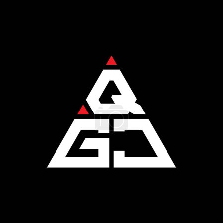 Foto de Diseño del logotipo de la letra del triángulo QGJ con forma de triángulo. Monograma de diseño del logotipo del triángulo QGJ. Plantilla de logotipo de vector de triángulo QGJ con color rojo. Logotipo triangular QGJ Logotipo simple, elegante y lujoso. - Imagen libre de derechos