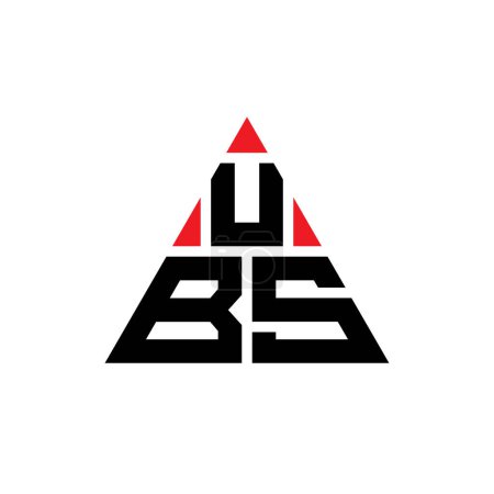 Téléchargez les illustrations : UBS triangle lettre logo design avec forme de triangle. UBS logo triangle design monogramme. Modèle de logo vectoriel triangle UBS avec couleur rouge. Logo UBS triangulaire Logo simple, élégant et luxueux. - en licence libre de droit