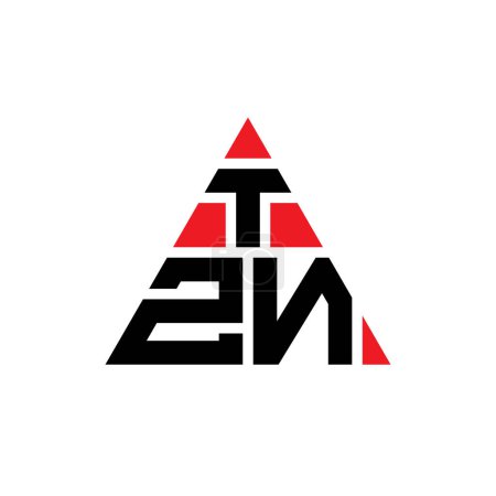 Ilustración de Diseño del logotipo de la letra del triángulo TZN con forma de triángulo. Monograma de diseño del logotipo del triángulo TZN. Plantilla de logotipo de vector triangular TZN con color rojo. Logotipo triangular TZN Logotipo simple, elegante y lujoso. - Imagen libre de derechos