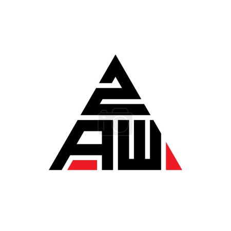 Téléchargez les illustrations : ZAW triangle lettre logo design avec forme de triangle. Monogramme de logo triangle ZAW. Modèle de logo vectoriel triangle ZAW avec couleur rouge. Logo triangulaire ZAW Logo simple, élégant et luxueux. - en licence libre de droit