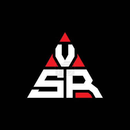 Téléchargez les illustrations : VSR triangle lettre logo design avec forme de triangle. Monogramme de logo triangle VSR. Modèle de logo vectoriel triangle VSR avec couleur rouge. Logo triangulaire VSR Logo simple, élégant et luxueux. - en licence libre de droit