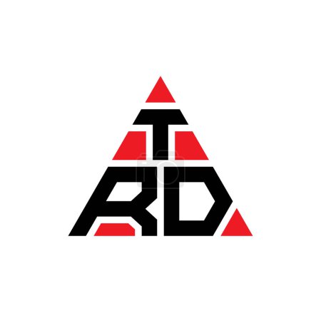 Illustration for TRD triangle letter logo design with triangle shape. TRD triangle logo design monogram. TRD triangle vector logo template with red color. TRD triangular logo Simple, Elegant, and Luxurious Logo. - Royalty Free Image