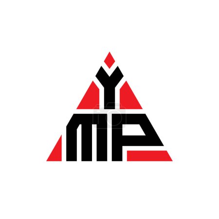 Ilustración de Diseño del logotipo de la letra del triángulo YMP con forma de triángulo. Monograma de diseño del logotipo del triángulo YMP. Plantilla de logotipo de vector de triángulo YMP con color rojo. Logotipo triangular YMP Logotipo simple, elegante y lujoso. - Imagen libre de derechos