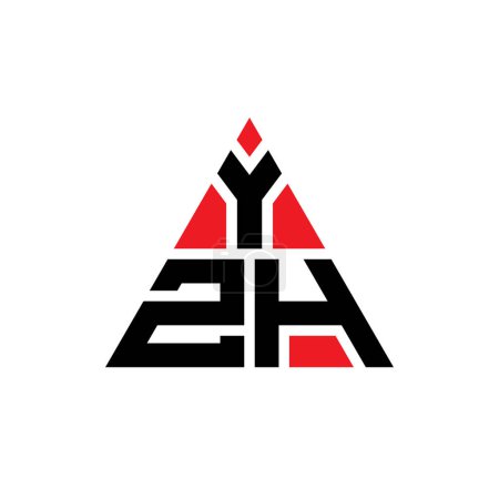 Ilustración de Diseño del logotipo de la letra del triángulo YZH con forma de triángulo. Monograma de diseño del logotipo del triángulo YZH. Plantilla de logotipo de vector de triángulo YZH con color rojo. Logotipo triangular YZH Logotipo simple, elegante y lujoso. - Imagen libre de derechos