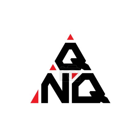 Ilustración de Diseño del logotipo de la letra del triángulo QNQ con forma de triángulo. QNQ diseño del logotipo del triángulo monograma. Plantilla de logotipo de vector de triángulo QNQ con color rojo. Logotipo triangular QNQ Logotipo simple, elegante y lujoso. - Imagen libre de derechos
