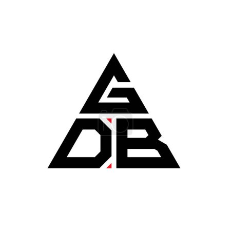 Téléchargez les illustrations : GDB triangle lettre logo design avec forme de triangle. Monogramme de logo triangle GDB. Modèle de logo vectoriel triangle GDB avec couleur rouge. Logo triangulaire GDB Logo simple, élégant et luxueux. - en licence libre de droit