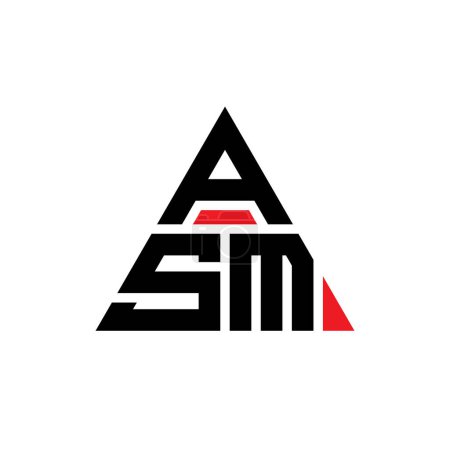 Téléchargez les illustrations : ASM triangle lettre logo design avec forme de triangle. Monogramme ASM logo triangle design. Modèle de logo vectoriel triangle ASM avec couleur rouge. Logo triangulaire ASM Logo simple, élégant et luxueux. - en licence libre de droit