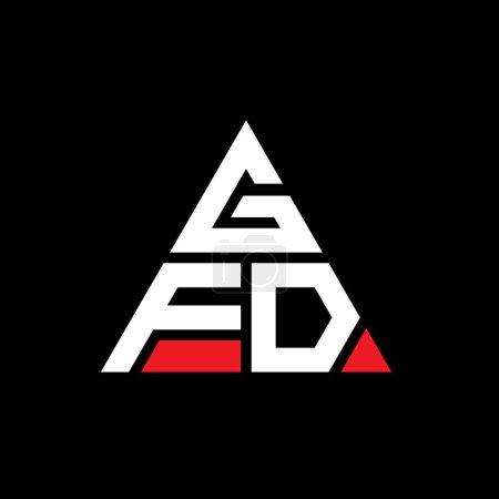 Ilustración de Diseño del logotipo de letra de triángulo GFD con forma de triángulo. Monograma de diseño del logotipo del triángulo GFD. Plantilla de logotipo de vector de triángulo GFD con color rojo. Logotipo triangular GFD Logotipo simple, elegante y lujoso. - Imagen libre de derechos