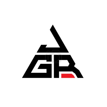 Téléchargez les illustrations : JGR triangle lettre logo design avec forme de triangle. JGR triangle logo design monogramme. Modèle de logo vectoriel triangle JGR avec couleur rouge. Logo triangulaire JGR Logo simple, élégant et luxueux. - en licence libre de droit