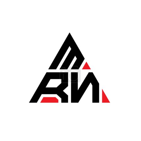 Illustration for MRN triangle letter logo design with triangle shape. MRN triangle logo design monogram. MRN triangle vector logo template with red color. MRN triangular logo Simple, Elegant, and Luxurious Logo. - Royalty Free Image