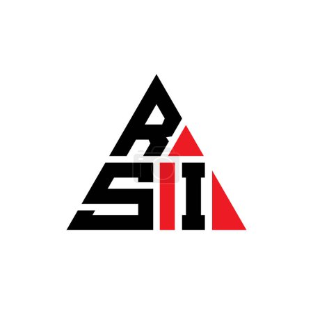 Ilustración de Diseño del logotipo de la letra del triángulo RSI con forma de triángulo. Diseño del logotipo del triángulo RSI monograma. RSI triángulo vector logotipo plantilla con color rojo. Logo triangular RSI Logotipo simple, elegante y lujoso. - Imagen libre de derechos