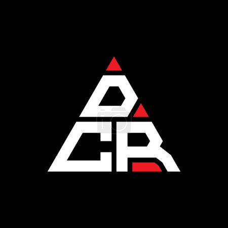 Téléchargez les illustrations : DCR triangle lettre logo design avec forme de triangle. Monogramme de conception de logo triangle DCR. Modèle de logo vectoriel triangle DCR avec couleur rouge. Logo triangulaire DCR Logo simple, élégant et luxueux. - en licence libre de droit