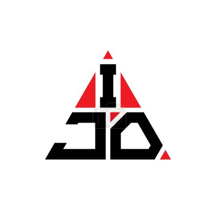 Ilustración de Diseño del logotipo de la letra del triángulo IJO con forma de triángulo. Monograma de diseño del logotipo del triángulo IJO. Plantilla de logotipo de vector triangular IJO con color rojo. Logotipo triangular IJO Logotipo simple, elegante y lujoso. - Imagen libre de derechos