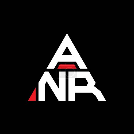 Illustration for ANR triangle letter logo design with triangle shape. ANR triangle logo design monogram. ANR triangle vector logo template with red color. ANR triangular logo Simple, Elegant, and Luxurious Logo. - Royalty Free Image