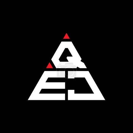Ilustración de Diseño del logotipo de la letra del triángulo QEJ con forma de triángulo. Diseño del logotipo del triángulo QEJ monograma. Plantilla de logotipo de vector de triángulo QEJ con color rojo. Logotipo triangular QEJ Logotipo simple, elegante y lujoso. - Imagen libre de derechos