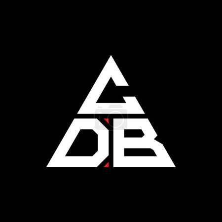 Ilustración de Diseño del logotipo de la letra del triángulo CDB con forma de triángulo. Diseño del logotipo del triángulo CDB monograma. Plantilla de logotipo de vector de triángulo CDB con color rojo. Logotipo triangular CDB Logotipo simple, elegante y lujoso. - Imagen libre de derechos