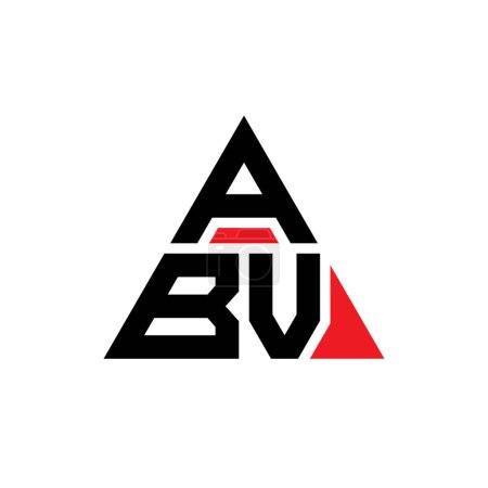 Ilustración de Diseño del logotipo de letra de triángulo ABV con forma de triángulo. Diseño del logotipo del triángulo ABV monograma. Plantilla de logotipo de vector triangular ABV con color rojo. Logotipo triangular ABV Logotipo simple, elegante y lujoso. - Imagen libre de derechos