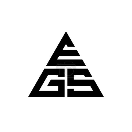 Ilustración de Diseño del logotipo de la letra del triángulo EGS con forma de triángulo. Monograma de diseño del logotipo del triángulo EGS. Plantilla de logotipo de vector de triángulo EGS con color rojo. Logotipo triangular EGS Logotipo simple, elegante y lujoso. - Imagen libre de derechos
