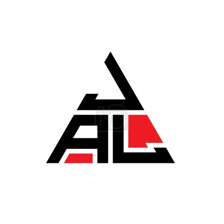Ilustración de Diseño de logotipo de letra triangular JAL con forma de triángulo. Monograma de diseño del logotipo del triángulo JAL. Plantilla de logotipo de vector de triángulo JAL con color rojo. Logotipo triangular JAL Logotipo simple, elegante y lujoso. - Imagen libre de derechos