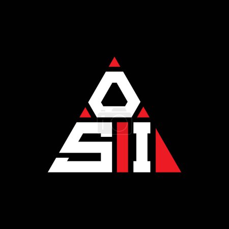 Téléchargez les illustrations : OSI triangle lettre logo design avec forme de triangle. OSI triangle logo design monogramme. Modèle de logo vectoriel triangle OSI avec couleur rouge. Logo triangulaire OSI Logo simple, élégant et luxueux. - en licence libre de droit