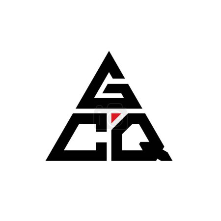 Téléchargez les illustrations : GCQ triangle lettre logo design avec forme de triangle. Monogramme de conception de logo triangle GCQ. Modèle de logo vectoriel triangle GCQ avec couleur rouge. Logo triangulaire GCQ Logo simple, élégant et luxueux. - en licence libre de droit