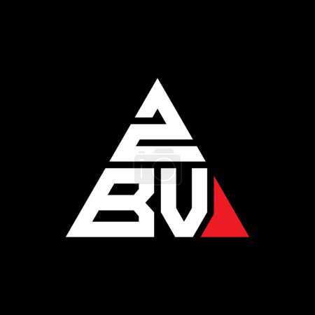 Ilustración de Diseño del logotipo de la letra del triángulo ZBV con forma de triángulo. Monograma de diseño del logotipo del triángulo ZBV. Plantilla de logotipo de vector de triángulo ZBV con color rojo. Logotipo triangular de ZBV Logotipo simple, elegante y lujoso. - Imagen libre de derechos