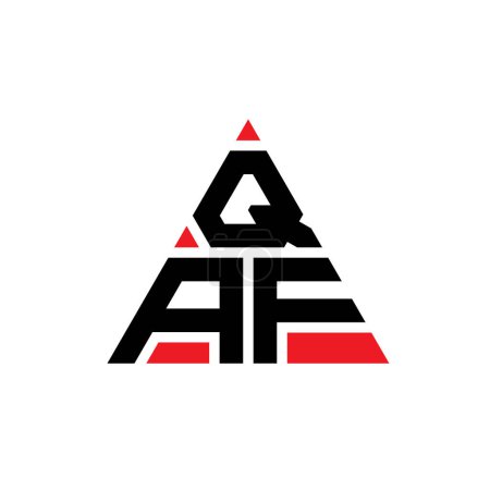 Ilustración de Diseño del logotipo de la letra del triángulo QAF con forma de triángulo. Diseño del logotipo del triángulo QAF monograma. Plantilla de logotipo de vector de triángulo QAF con color rojo. Logotipo triangular QAF Logotipo simple, elegante y lujoso. - Imagen libre de derechos