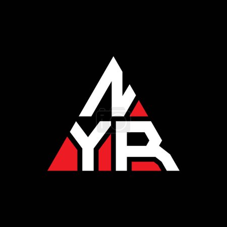 Ilustración de Diseño de logotipo de letra triangular NYR con forma de triángulo. Diseño del logotipo del triángulo NYR monograma. Plantilla de logotipo de vector de triángulo NYR con color rojo. Logotipo triangular NYR Logotipo simple, elegante y lujoso. - Imagen libre de derechos