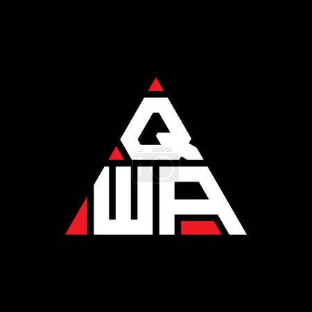 Téléchargez les illustrations : QWA triangle lettre logo design avec forme de triangle. QWA triangle logo design monogramme. Modèle de logo vectoriel triangle QWA avec couleur rouge. Logo triangulaire QWA Logo simple, élégant et luxueux. - en licence libre de droit