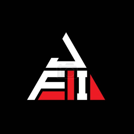 Ilustración de Diseño del logotipo de la letra del triángulo JFI con forma de triángulo. Monograma de diseño del logotipo del triángulo JFI. Plantilla de logotipo de vector de triángulo JFI con color rojo. Logo triangular de JFI Logotipo simple, elegante y lujoso. - Imagen libre de derechos