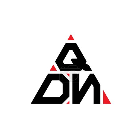 Ilustración de Diseño del logotipo de la letra del triángulo QDN con forma de triángulo. Monograma de diseño del logotipo del triángulo QDN. Plantilla de logotipo de vector de triángulo QDN con color rojo. Logotipo triangular QDN Logotipo simple, elegante y lujoso. - Imagen libre de derechos