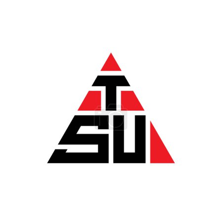Téléchargez les illustrations : TSU triangle lettre logo design avec forme de triangle. Monogramme TSU logo triangle design. Modèle de logo vectoriel triangle TSU avec couleur rouge. Logo triangulaire TSU Logo simple, élégant et luxueux. - en licence libre de droit