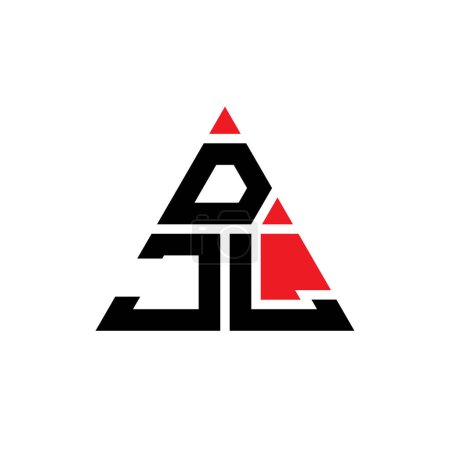 Téléchargez les illustrations : DJL triangle lettre logo design avec forme de triangle. DJL triangle logo design monogramme. Modèle de logo vectoriel triangle DJL avec couleur rouge. Logo triangulaire DJL Logo simple, élégant et luxueux. - en licence libre de droit