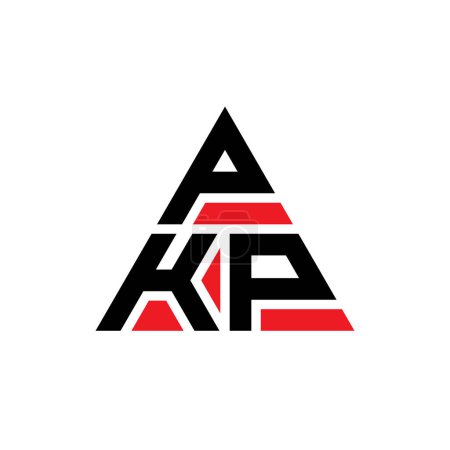 Téléchargez les illustrations : PKP triangle lettre logo design avec forme de triangle. PKP triangle logo design monogramme. Modèle de logo vectoriel triangle PKP avec couleur rouge. Logo triangulaire PKP Logo simple, élégant et luxueux. - en licence libre de droit