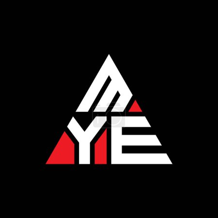 Téléchargez les illustrations : MYE triangle lettre logo design avec forme de triangle. MYE logo triangle design monogramme. Modèle de logo vectoriel triangle MYE avec couleur rouge. Logo triangulaire MYE Logo simple, élégant et luxueux. - en licence libre de droit