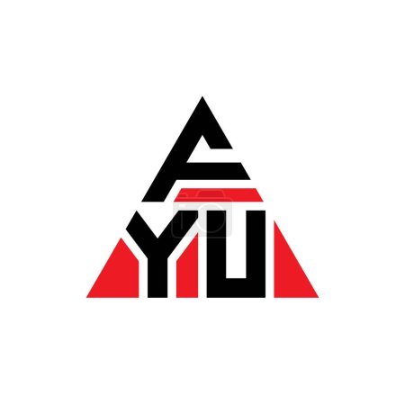 Ilustración de Diseño del logotipo de la letra del triángulo FYU con forma de triángulo. Monograma de diseño del logotipo del triángulo FYU. Plantilla de logotipo de vector de triángulo FYU con color rojo. Logotipo triangular FYU Logotipo simple, elegante y lujoso. - Imagen libre de derechos